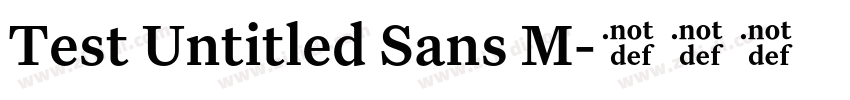 Test Untitled Sans M字体转换